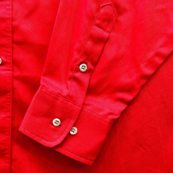 NWT Wrangler Painted Desert Western Shirt 17.5-36 Red Button-Down X-Long Tails - Picture 7 of 12